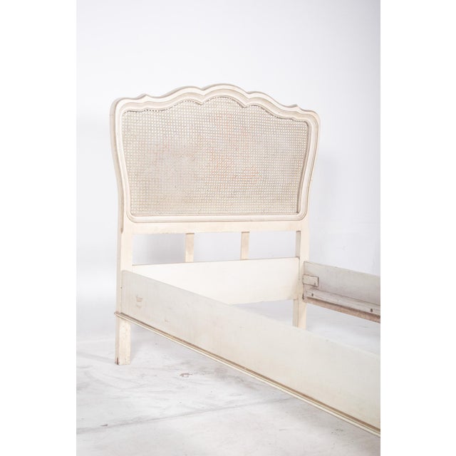 Vintage French White Painted Single Bed, 1920 For Sale - Image 4 of 11
