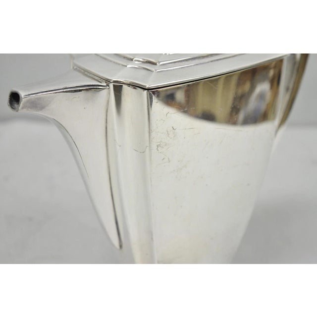 Antique 1847 Rogers Bros "Legacy" Art Deco Silver Plated Tea Set - 3 Pc Set For Sale - Image 14 of 18