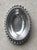Mexican Circa 1980 Beaded Rim Byzantine-Inspired Mexican Pewter Oval Bowl & Underplate Set For Sale - Image 3 of 18