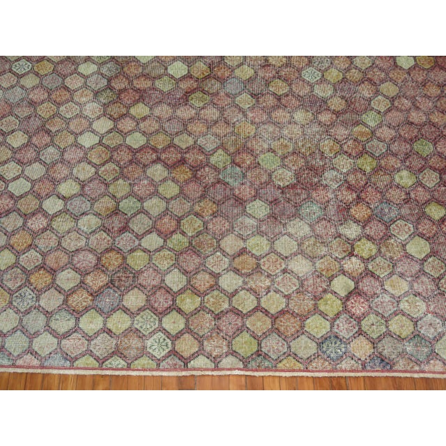 Art Deco Vintage Turkish Deco Rug For Sale - Image 3 of 5