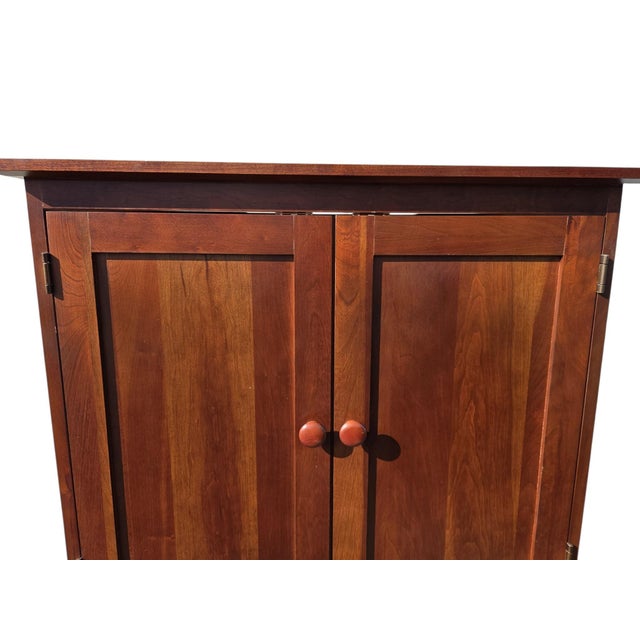 1990s 1990s Ethan Allen American Impressions High Chest Dresser Armoire Mission Arts Crafts For Sale - Image 5 of 18