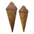 Vintage Pair of Graduated Bamboo Wall Pockets For Sale
