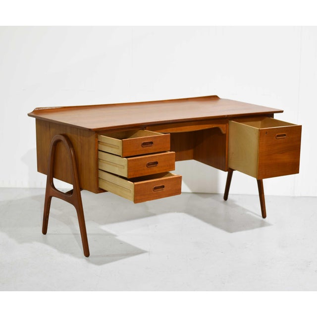 1970s Mid Century Danish Teak Desk and Chair by Svend Aage Madsen For Sale In Chicago - Image 6 of 16