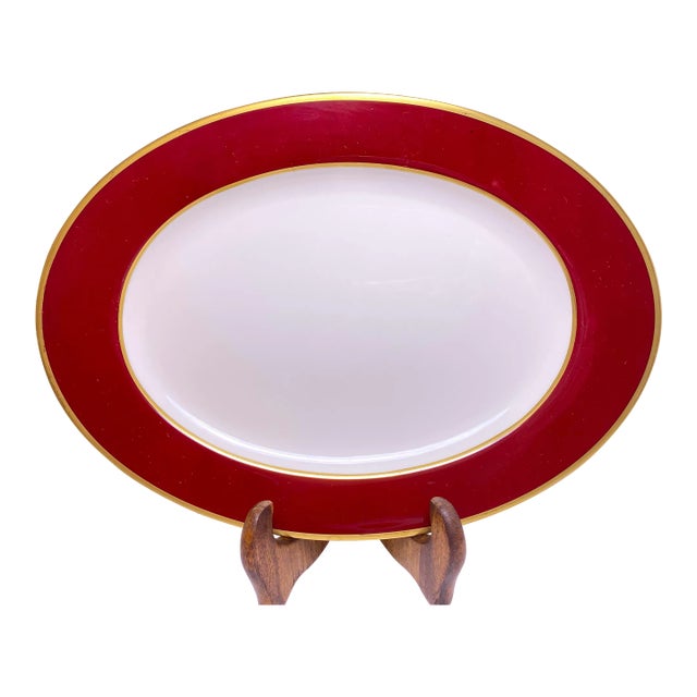 Vintage Mikasa Persian Red Serving Platter For Sale