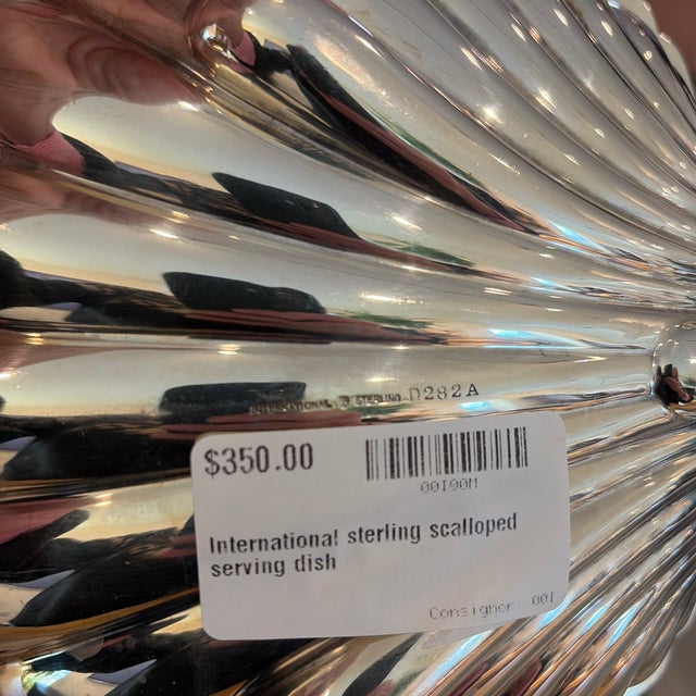 International Silver Mid 20th Century International Sterling Hollowware Style D282a. Lovely Scalloped Dish. For Sale - Image 4 of 6