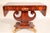 Russian neo classical style flame mahogany and gilt decorated writing / sofa table, late 20th century. With a flame...