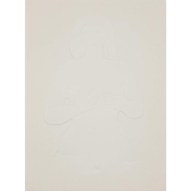 Antoniucci VOLTI (1871-1958) Nude with a Pensive Gaze Embossed bronze On vellum, 28 × 38 cm (approx. 11 x 15 inches)...