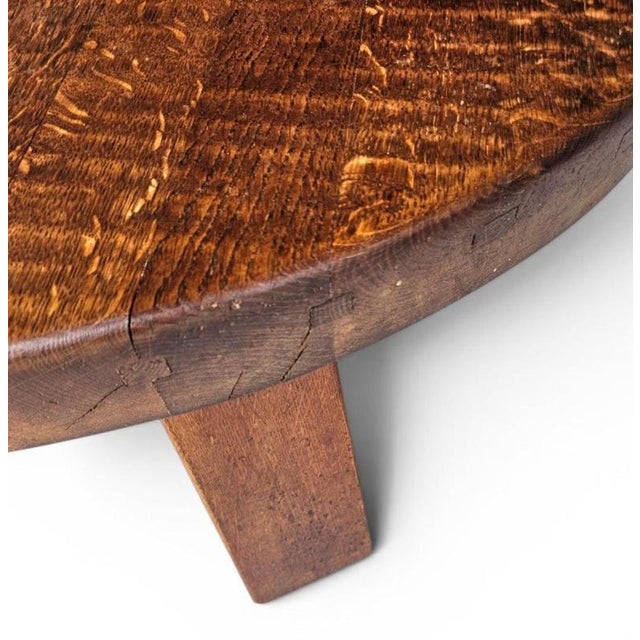Vintage Brutalist Oak Coffee Table, 1960s For Sale - Image 11 of 18