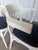 Vintage White Bentwood Dining Chairs with Blue Fabric Seats, 1970s, Set of 4 For Sale - Image 18 of 18