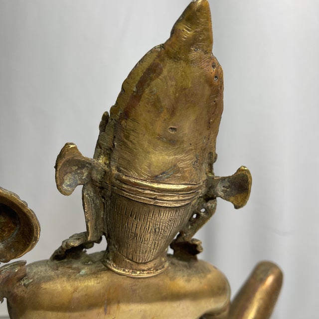 Sculpture a Brass Buddha, India For Sale In Miami - Image 6 of 12