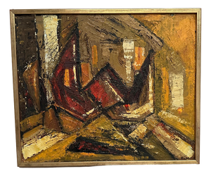 Kenneth Larsson, Composition, 1960s, Oil on Panel