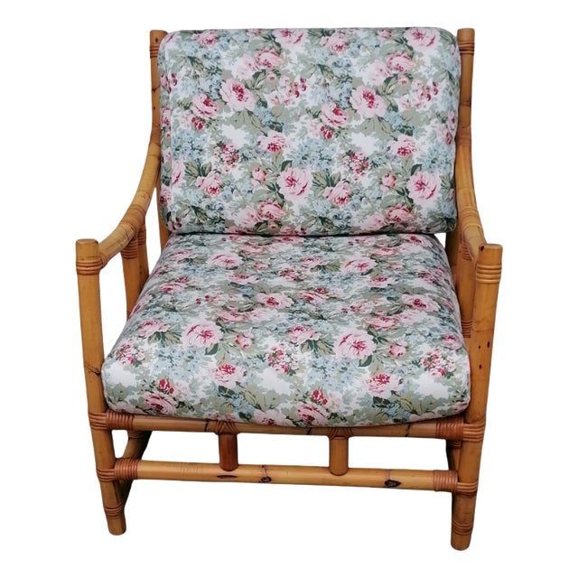 Vintage Bamboo Armchair, 1960s For Sale