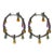2010s Contemporary Diamond Multicolored Stone 18k White Gold Hoop Earrings, Pair For Sale - Image 5 of 5
