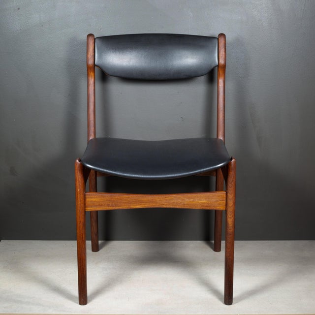 Mid-Century Eric Buch Reupholstered Teak Dining Chairs c.1960 For Sale In San Francisco - Image 6 of 18