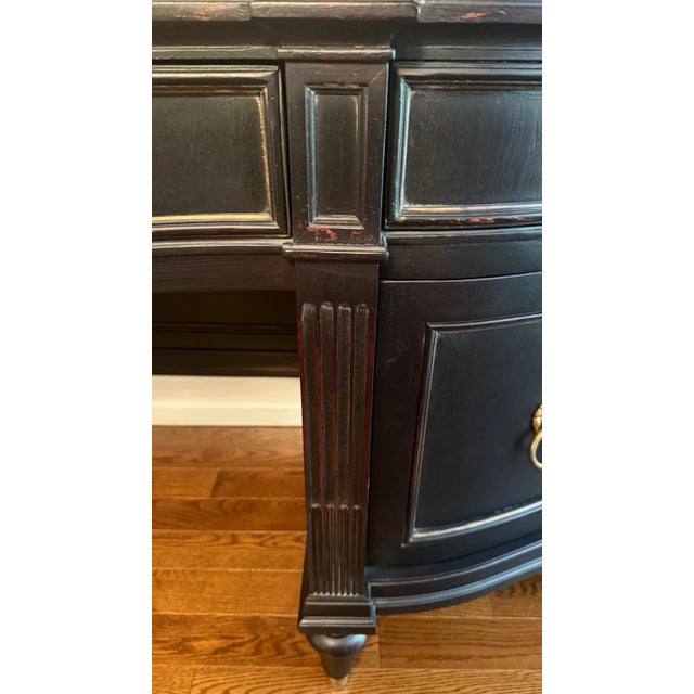 1990s Ralph Lauren for Henredon Black Marble Top Sideboard For Sale In Boston - Image 6 of 12
