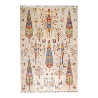 Fine Vintage Persian Gabbeh Rug 6'8'' X 9'9'' For Sale
