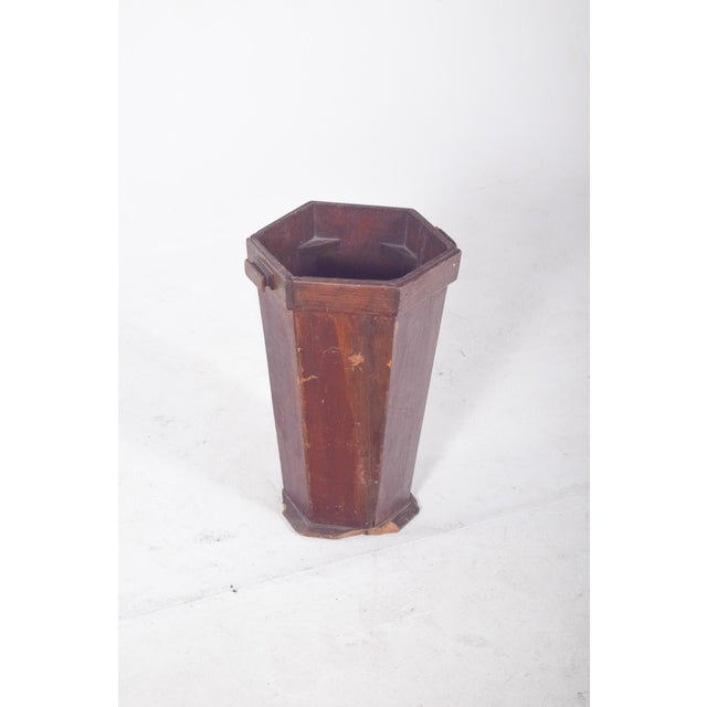Mid-Century Modern Mid-Century Portuguese Hexagonal Trash Can, 1950s For Sale - Image 3 of 9