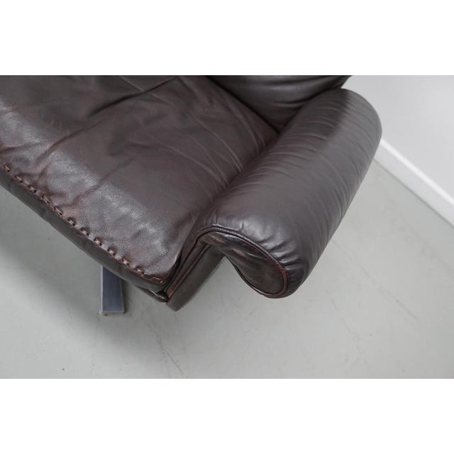 Set of Vintage DS-31 Swivel Armchairs in Brown Leather from de Sede For Sale - Image 11 of 18