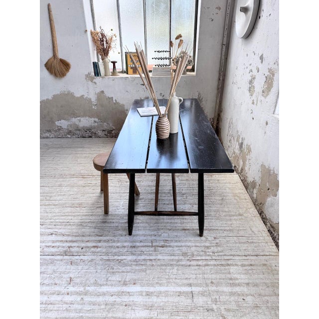 Dining Table with Black Patina from Tapiovaara, 1950s For Sale - Image 9 of 18