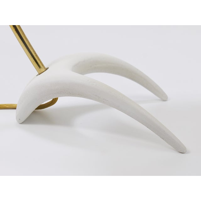 Mid-Century White Brass Table Lamp attributed to Karl-Heinz Kinsky for Cosack, 1950s For Sale - Image 11 of 18