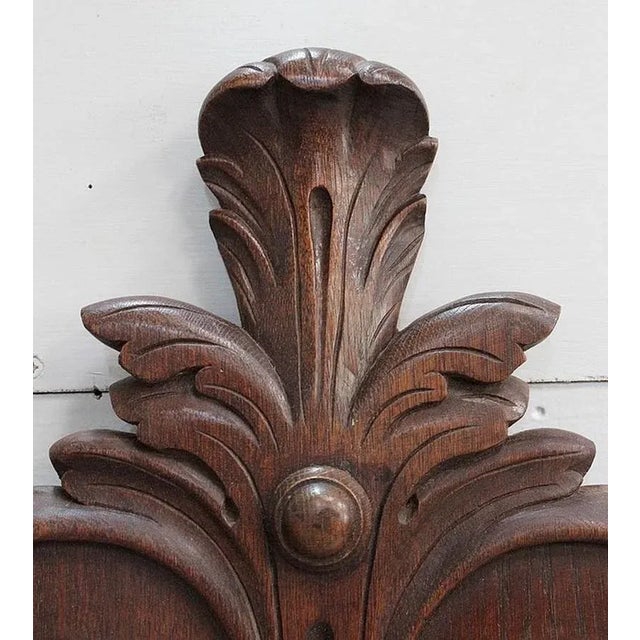 Antique Carved Oak Wall Pipes Holder For Sale - Image 4 of 17