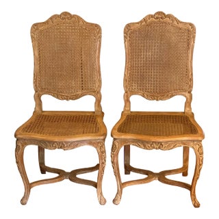 18th C Style Gustavian Swedish Empire Cane Chairs For Sale