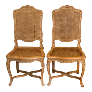 18th C Style Gustavian Swedish Empire Cane Chairs
