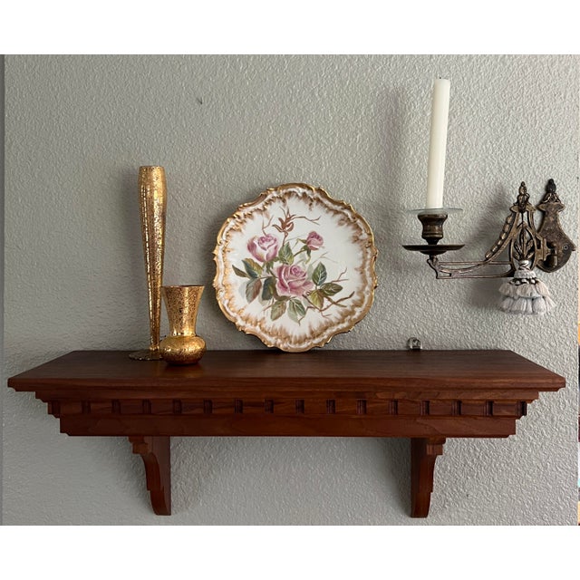 A delicate hand-painted Limoges rose plate from turn-of-the-century France, perfect for bringing a soft Parisian romance...