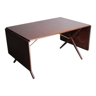 Hans Wegner Model AT-309 Dropleaf Dining Table for Andreas Tuck in Teak, Denmark For Sale