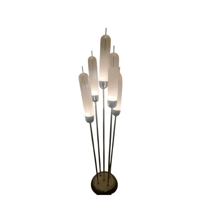 1960s Reed Floor Lamp in Murano Glass by Carlo Nason for Mazzega, 1970s For Sale - Image 5 of 7