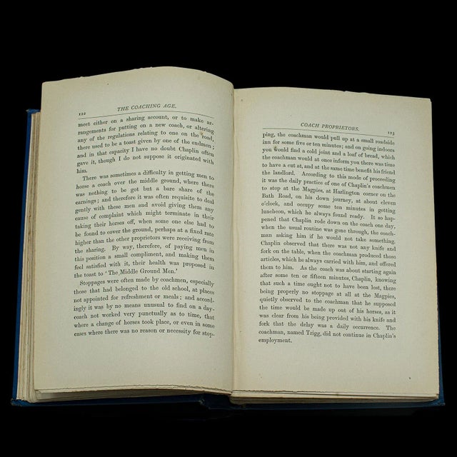 Blue 1888's Antique Hard Bound Book the Coaching Age For Sale - Image 8 of 12
