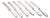 Dinner Knives in Silver and Stainless Steel by Evald Nielsen, 1930s, Set of 6 For Sale