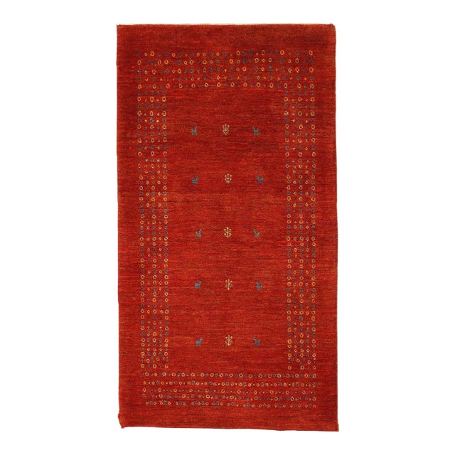 Fine Hand Knotted Persian Gabbeh Rug For Sale