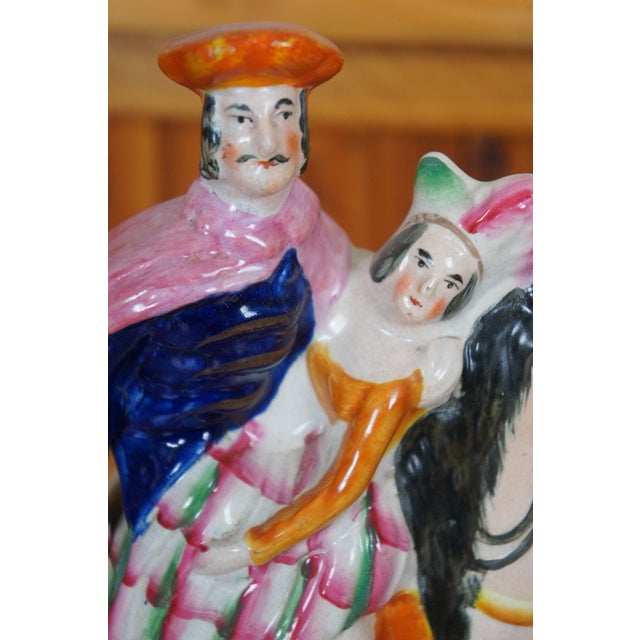 Antique Staffordshire Saint George & Princess Horseback Figurine For Sale - Image 10 of 12