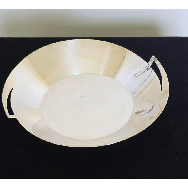Elsa Rady 1990's Modernist Silver Plate 'Lily' Bowl by Elsa Rady for Swid Powell For Sale - Image 4 of 11