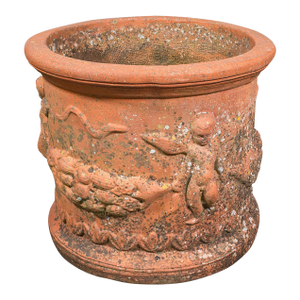 Antique Patio Jardinière, English, Terracotta, Veranda Planter Pot, Edwardian