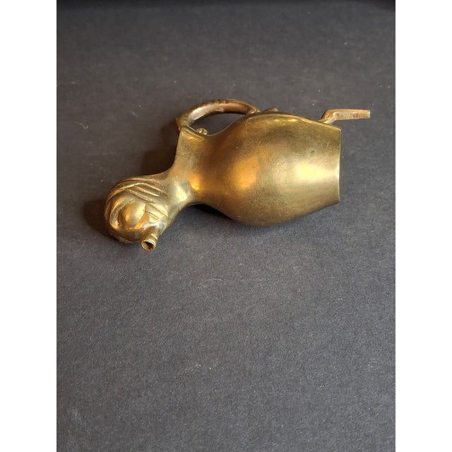Antique European Brass Lion Menorah Rare 19th Century Hinged Oil Lamp Hanukkah Chanukiah Judaica For Sale - Image 13 of 18
