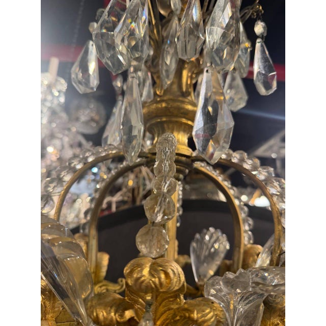 American 1900 Caldwell Crystal and Bronze Chandelier With 12 Lights For Sale - Image 3 of 12