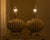 Vintage 1980s Organic Modern Ribbed Woven Wicker Melon Table Lamps, a Pair For Sale - Image 4 of 14