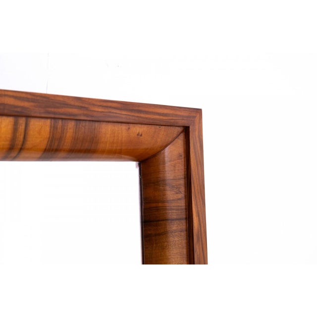 Art Deco Mirror in Wooden Frame, Poland, 1950s For Sale - Image 4 of 7