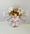 Murano Style Flush Mount Pink Flower Ceiling Light Glass Chandelier For Sale - Image 11 of 13