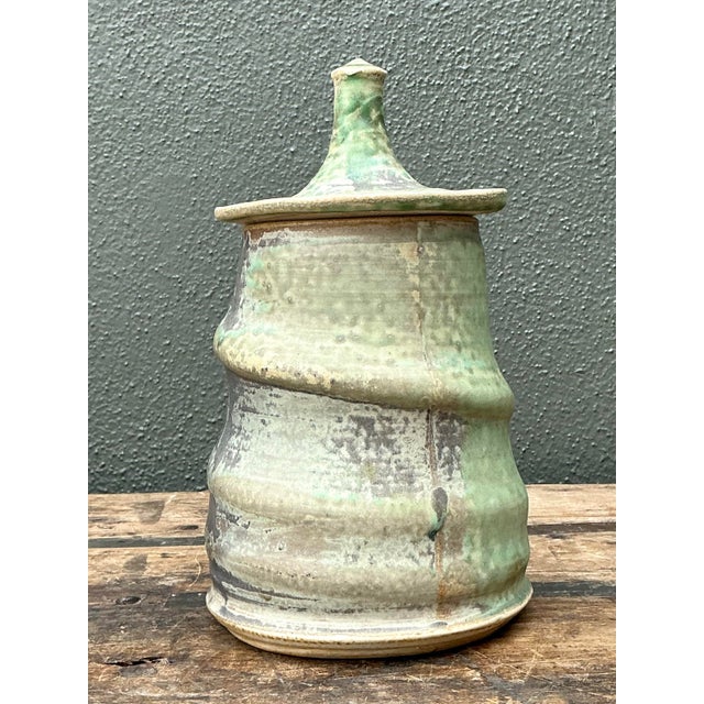Vintage Original Studio Pottery Lidded Jar For Sale - Image 12 of 12