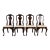Stickley Queen Anne Carved Solid Mahogany Dining Chairs, Set of Four For Sale