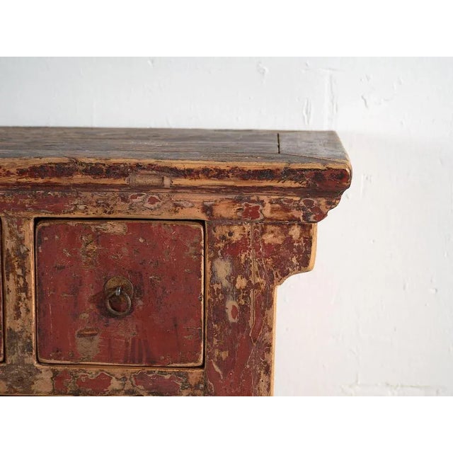 Antique Oriental Cabinet with Red Patina, 1900 For Sale - Image 11 of 18