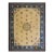 1920s Antique Chinese Peking Chinese Floral Medallion Deco Ivory Rug For Sale