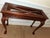 Coffee Early 20th Century Exquisite Chippendale Revival Glass Top Console Table For Sale - Image 8 of 12