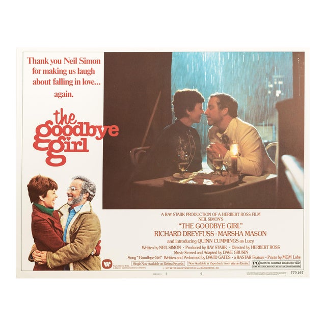 1970s The Goodbye Girl 1977 Vintage Lobby Card #3 For Sale