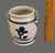 Williamsburg Pottery Salt Glazed Blue Floral Two Handle Jar Marked For Sale - Image 4 of 7