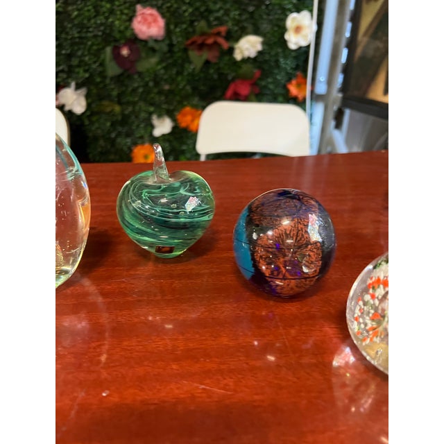 Collection of Vintage Glass Paper Weights- Set of 7 For Sale - Image 11 of 11