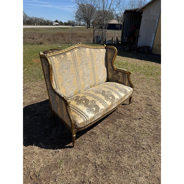 French Country 19th Century Fine French Louis XVI Giltwood Sofas or Settees For Sale - Image 3 of 17